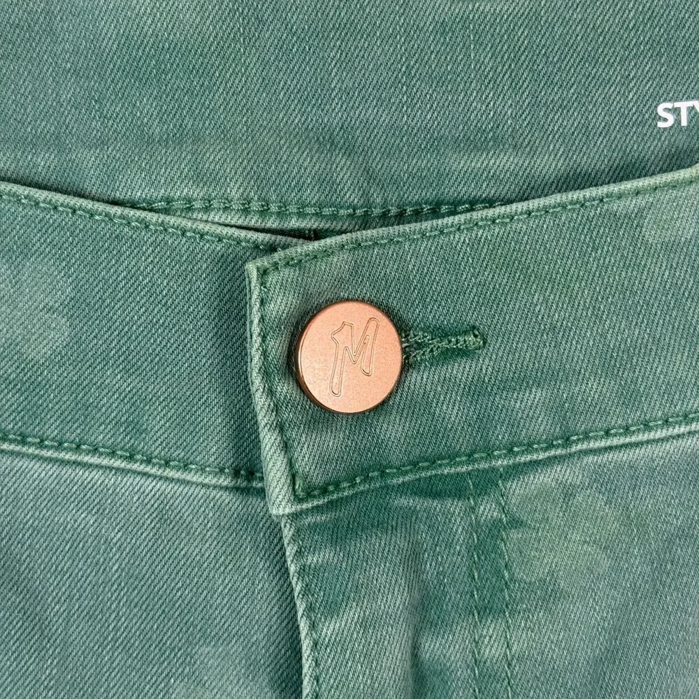 Mugsy Jeans Mens 34x30 Green Murphys Shamrock Slim Fit Stretch Denim Pants